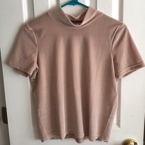 Velvet mock neck madewell shirt!